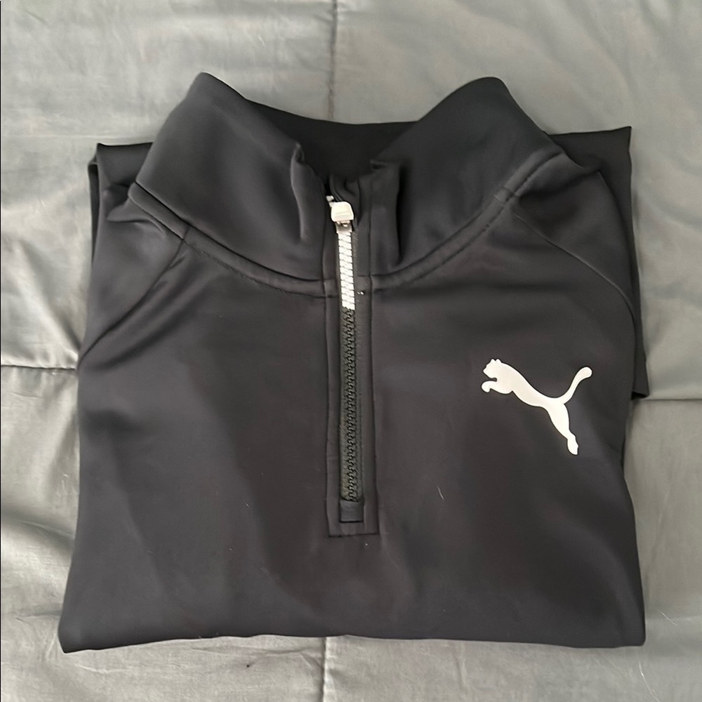 Puma Essential Active Quarter Zip Black Size Medium